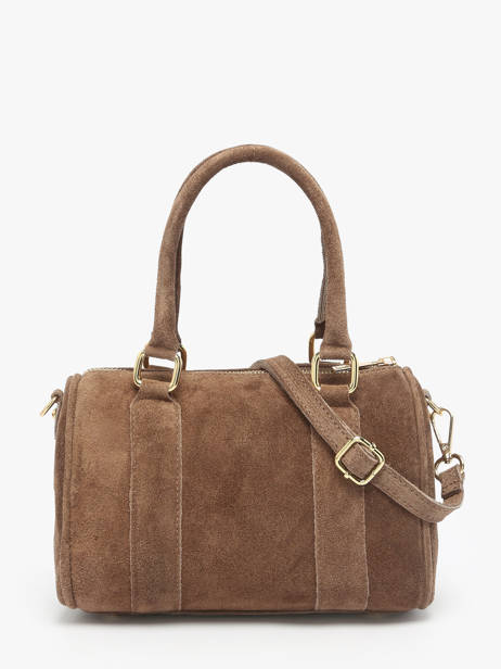 Handtassen Velvet Leder Milano Bruin velvet VE25066 ander zicht 3